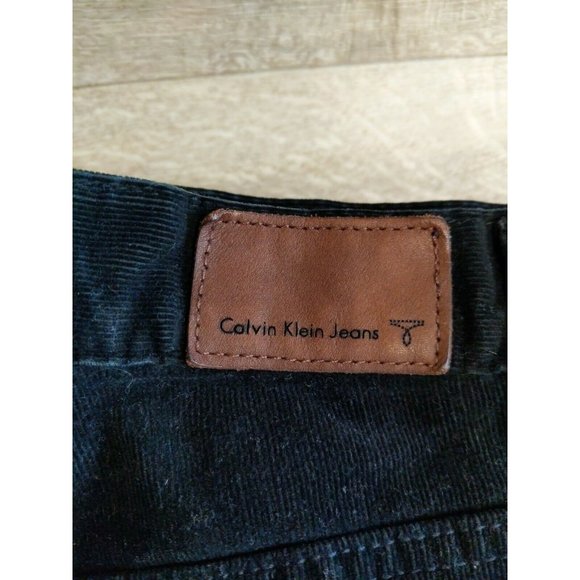 Vintage Calvin Klein Jeans Black Corduroys Size 6 Leather Tag Bootcut - Picture 11 of 11